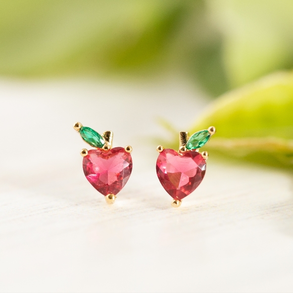 Tops - Dainty Apple Studs (S925) - Only 3 left!